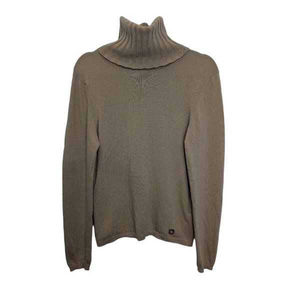 CHANEL Sweaters - Chanel 2001 01A Light Brown Beige Cashmere Turtleneck Sweater Women FR44 M 8 10